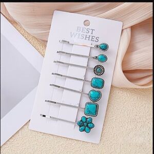 Turquoise Bobby Pin Set